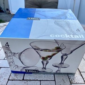 New Libbey Set of 3 Cocktail Glasses